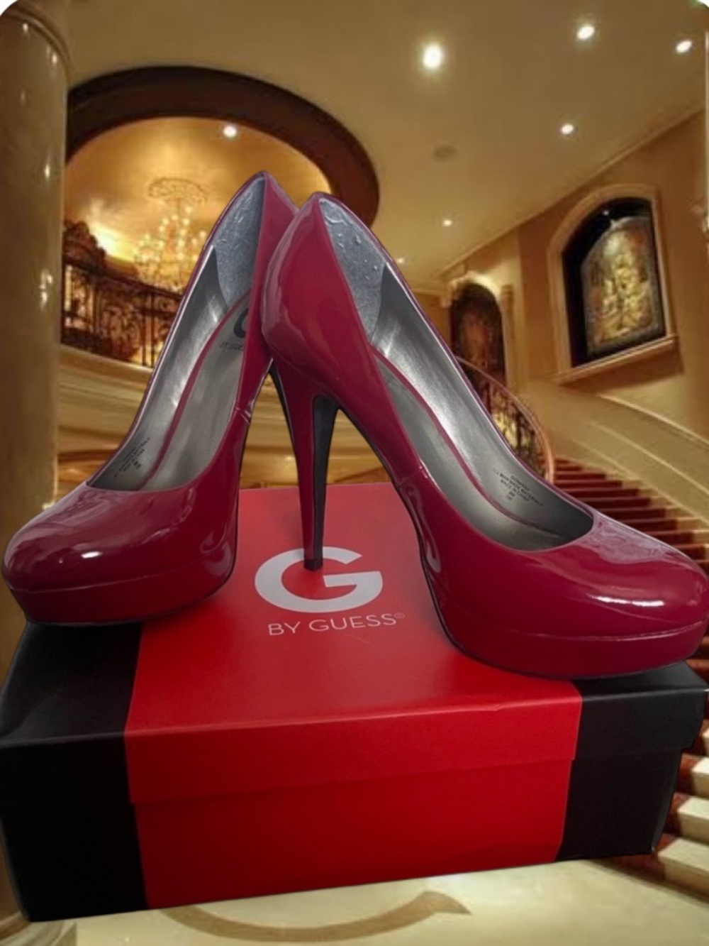 Red Patent Platform Stiletto Heels